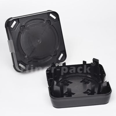 ظرفیت 25pcs جعبه بسته بندی سیمیکوندکتور Wafer Black Conductive PP Wafer Shipper