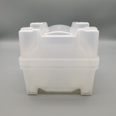 خرید 6 اینچ 150mm Wafer Shipping Box PP Base Cover Cassette Set رنگ شفاف با سازگاری بالا online manufacture